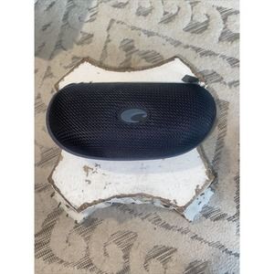 Costa Del Mar Sunglasses Hard Zip Up Clam Shell Style Case Black /Gray Logo